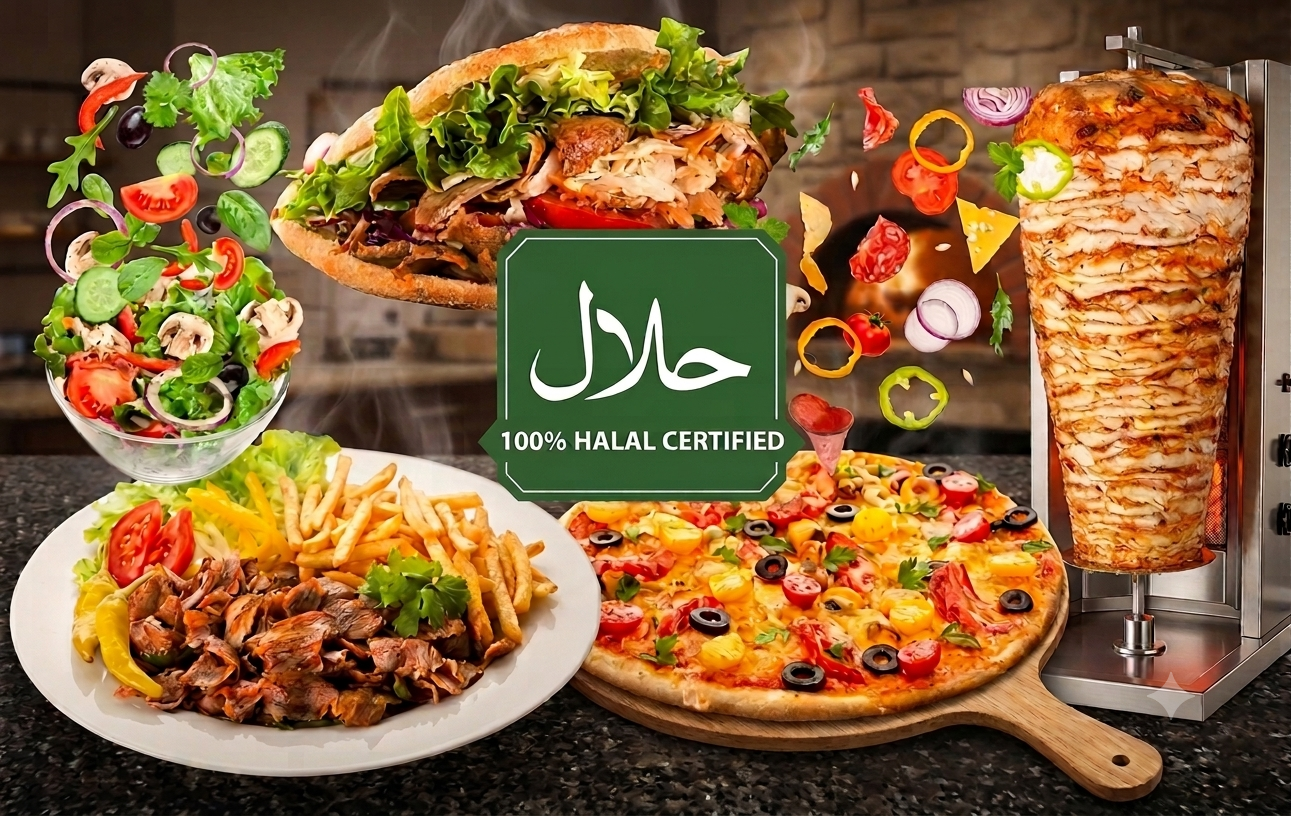 Döner, Pizza und Getränke